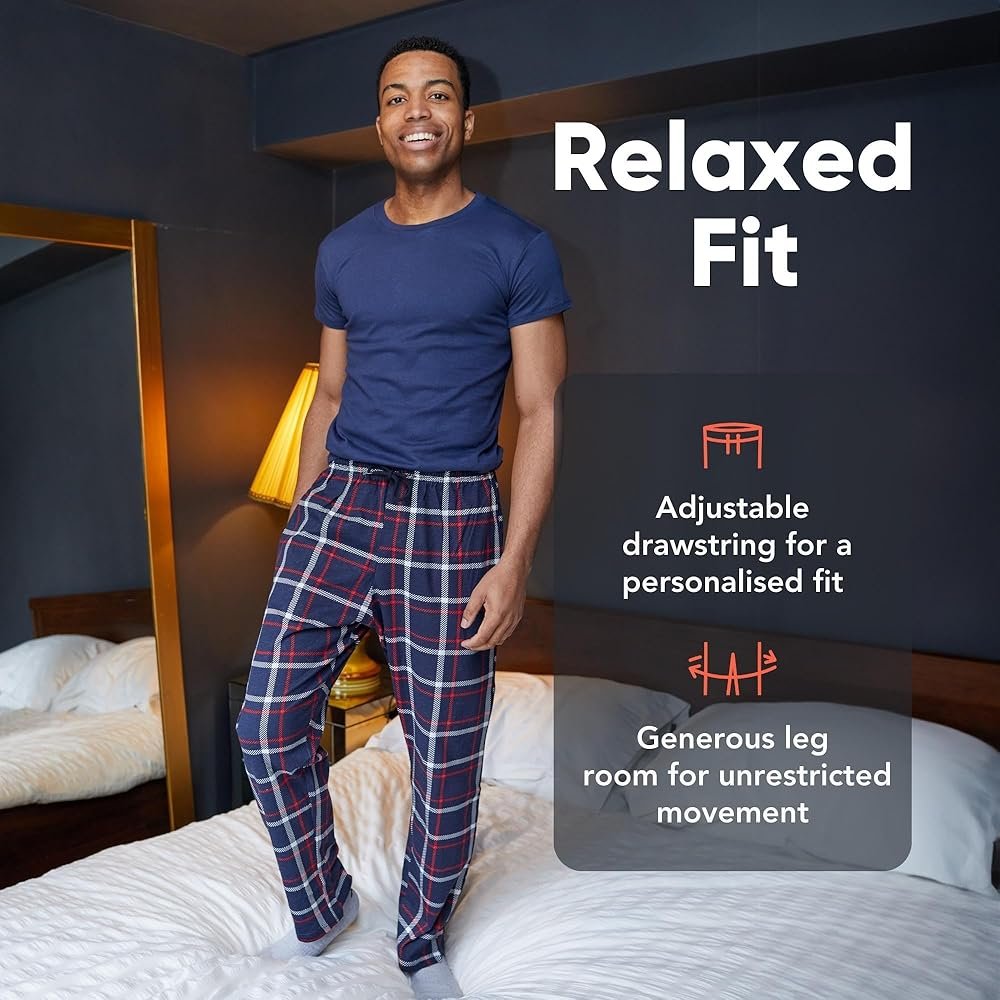 CE 2pk Heren Pyjama Broeken Navy / Navy Check XL