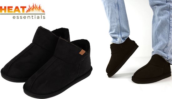 MP - Heat Essentials - Pantoffels Heren - Zwart - 43/44 - Heren Pantoffels - Sloffen Heren