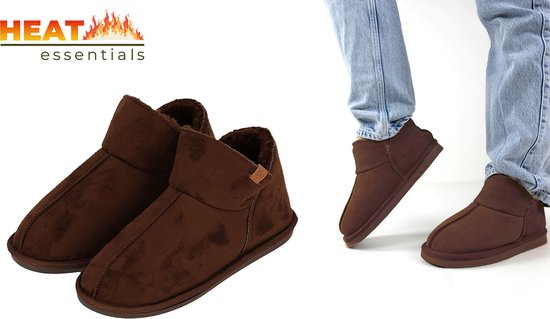 MP - Heat Essentials - Pantoffels Heren - Bruin - 41/42 - Heren Pantoffels - Sloffen Heren