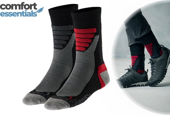 MP - Comfort Essentials Wandelsokken All Weather 2-Pack  - Multi Zwart - Maat 39/42