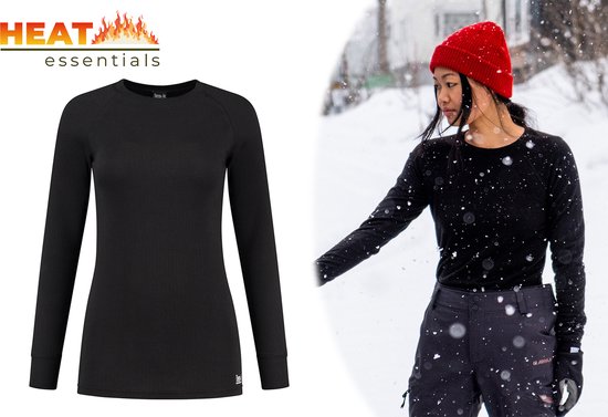 Thermo Shirt Dames Zwart M