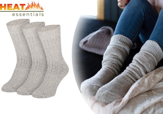MP - Heat Essentials - Noorse Wollen Sokken - 3 paar - Grijs - Maat 39/42 - Werksokken Heren 39 42