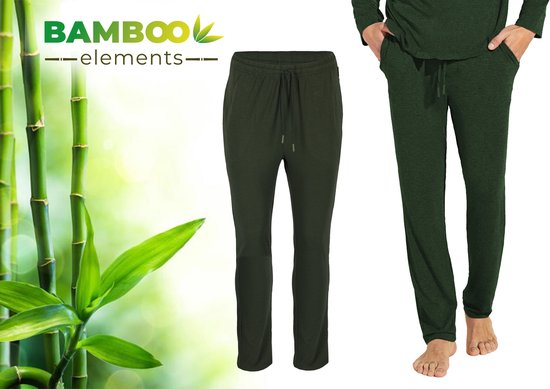 Bamboo Pyjamabroek Lang Groen M