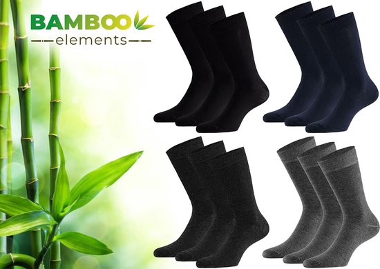 Bamboe Sokken Hoog 12-Pack Assorted 35-38