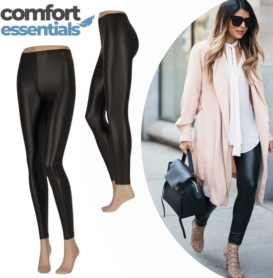 MP - Legging Dames Leather Look Zwart - Maat S/M