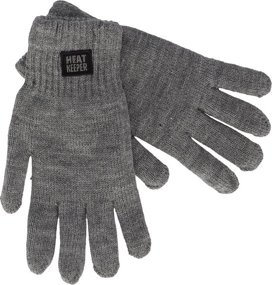 Thermo handschoenen heren grijs (L/XL)