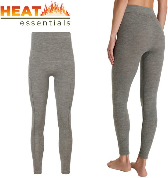 MP - Heat Essentials Thermo Legging Dames- Merinowol - Grijs - L