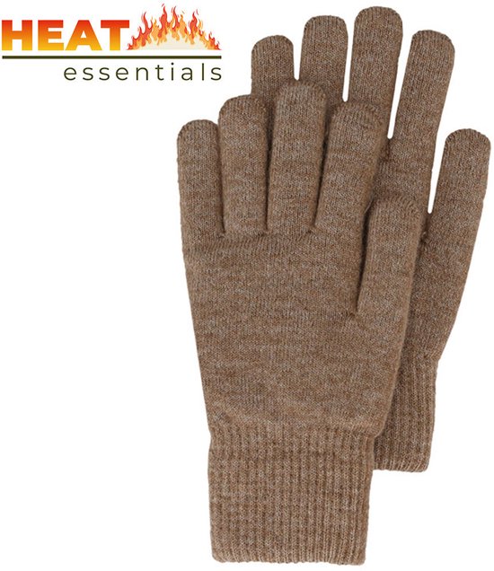 Heat Essentials gebreide handschoenen Taupe Mel (OS)