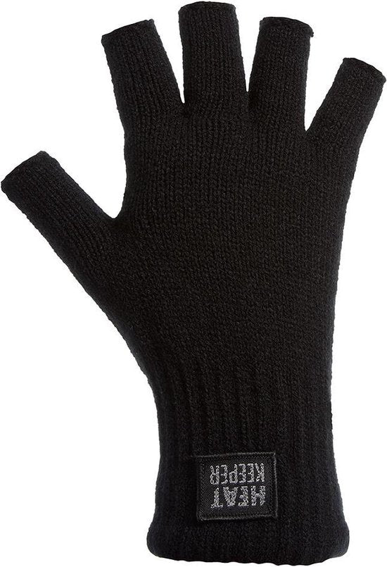 Vingerloze Handschoenen Unisex Zwart S/M