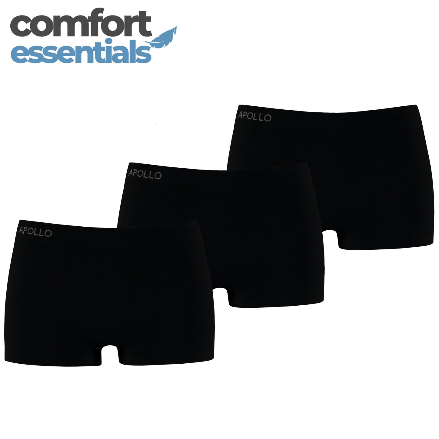Hipsters Seamless Dames 3-Pack Zwart L