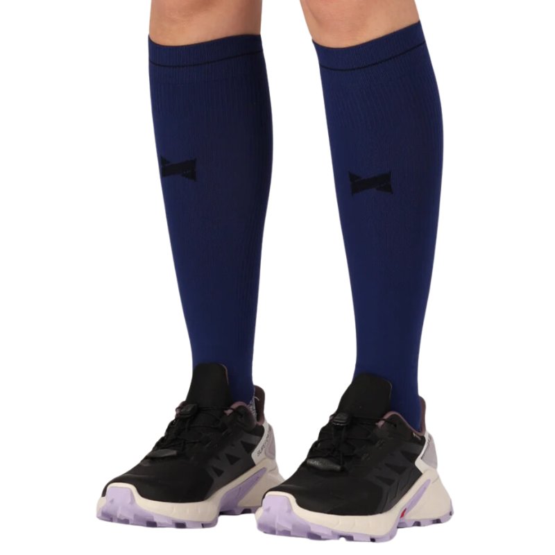 MP - Comfort Essentials - Compressiekousen - Compressie Sokken - 2 Pack - Blauw/Zwart - Maat 35-38