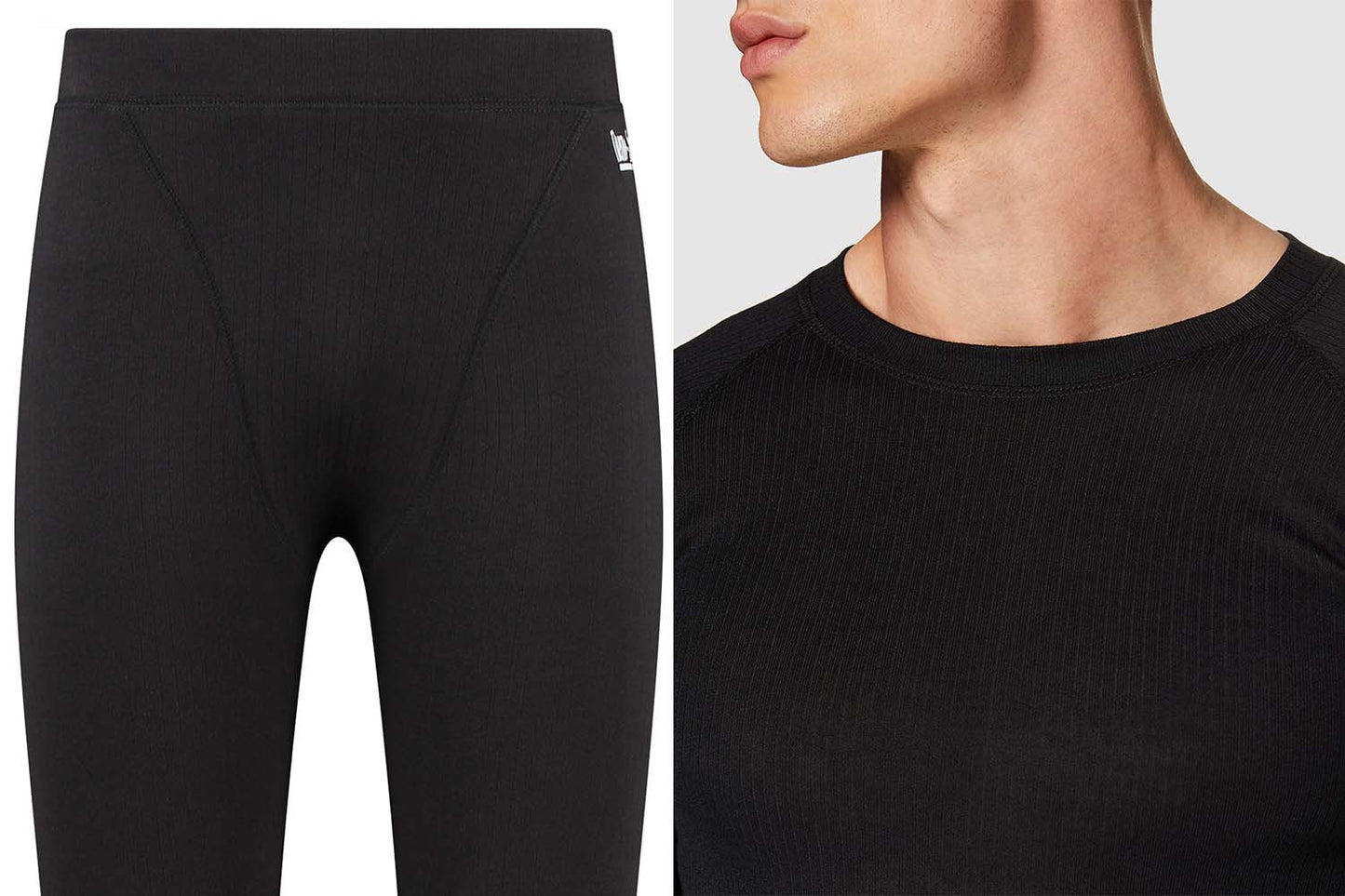 SET Thermo Shirt en Broek Heren Zwart M