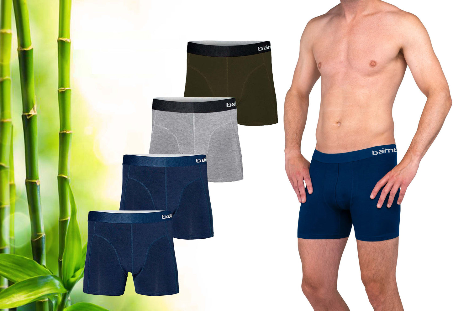 Bamboe Boxershorts Heren 4-Pack Assorted M
