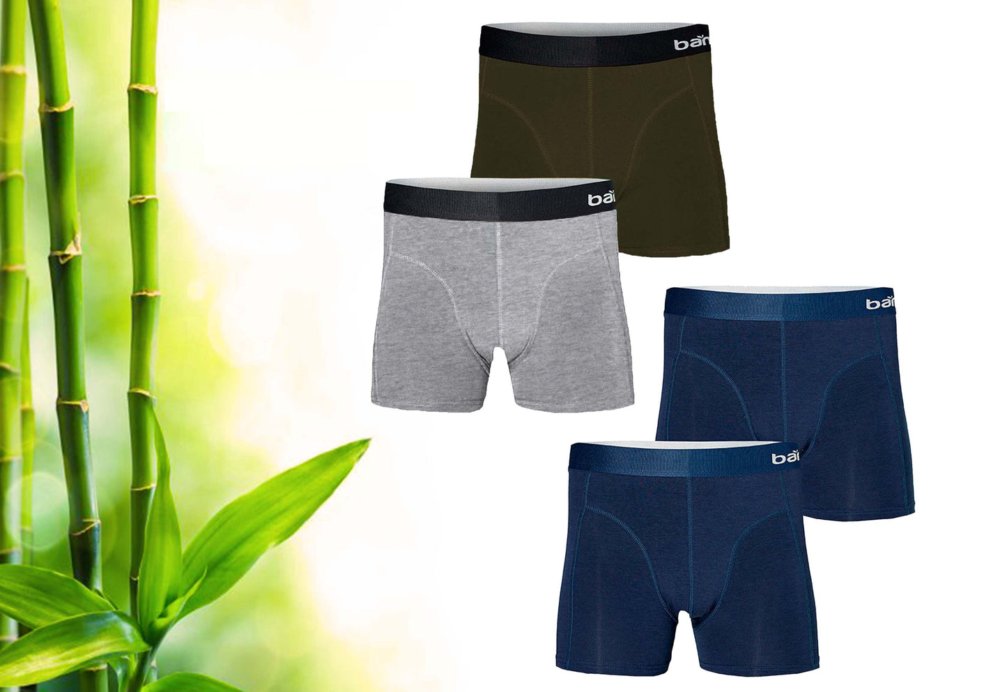 Bamboe Boxershorts Heren 4-Pack Assorted M