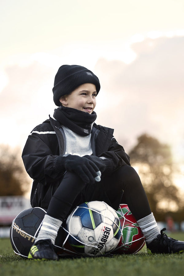 Gebreide Thermo Muts Kids Zwart 9/12