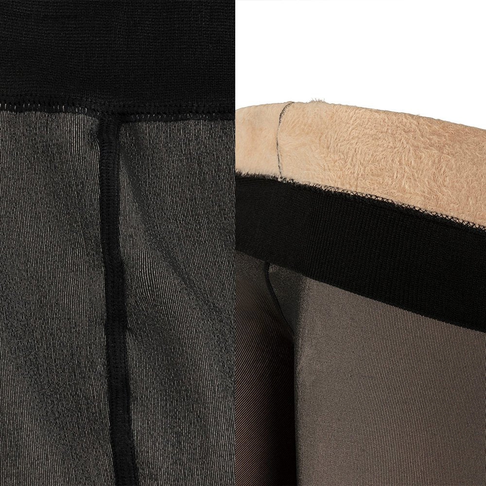 Dames Fleece Lounge Panty Zwart Nude L/XL