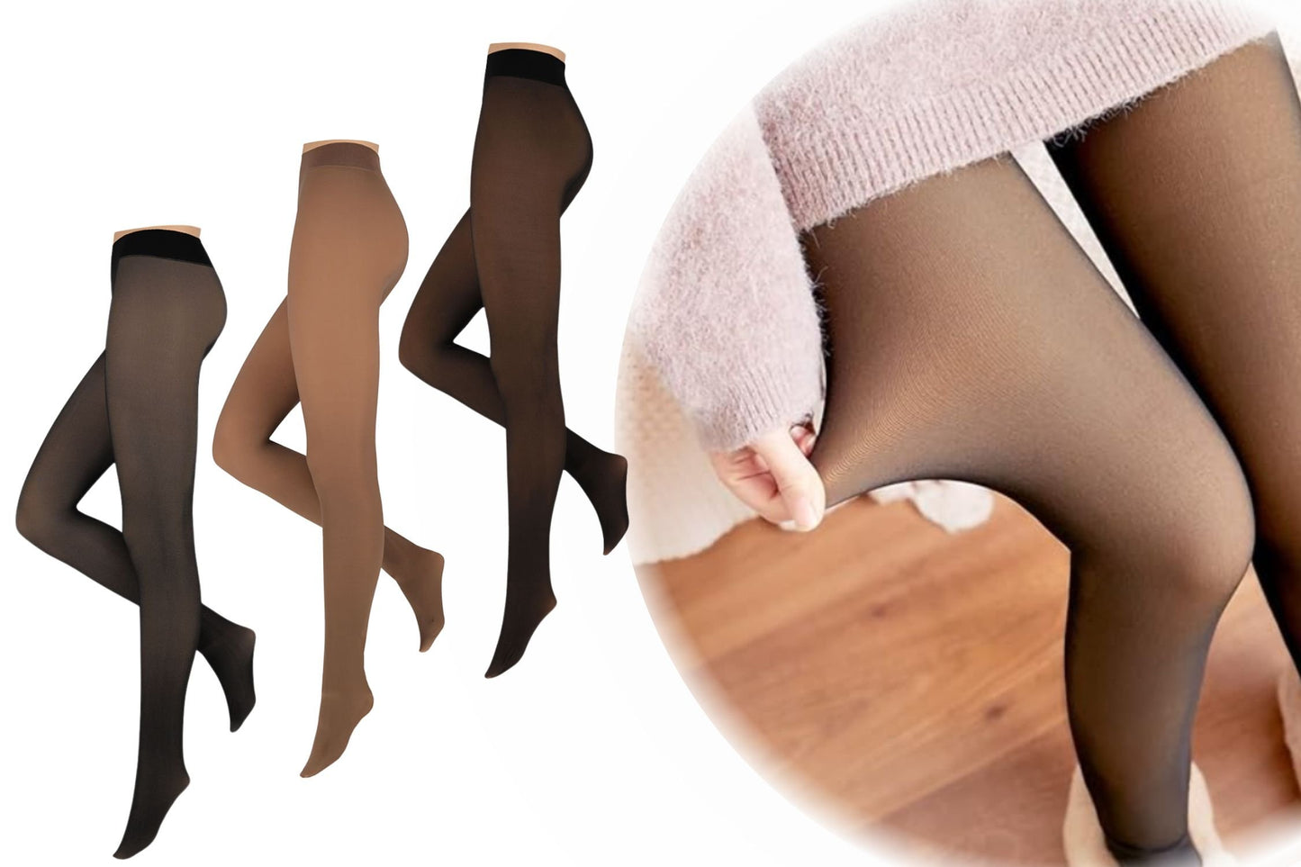Dames Fleece Lounge Panty Zwart Nude L/XL