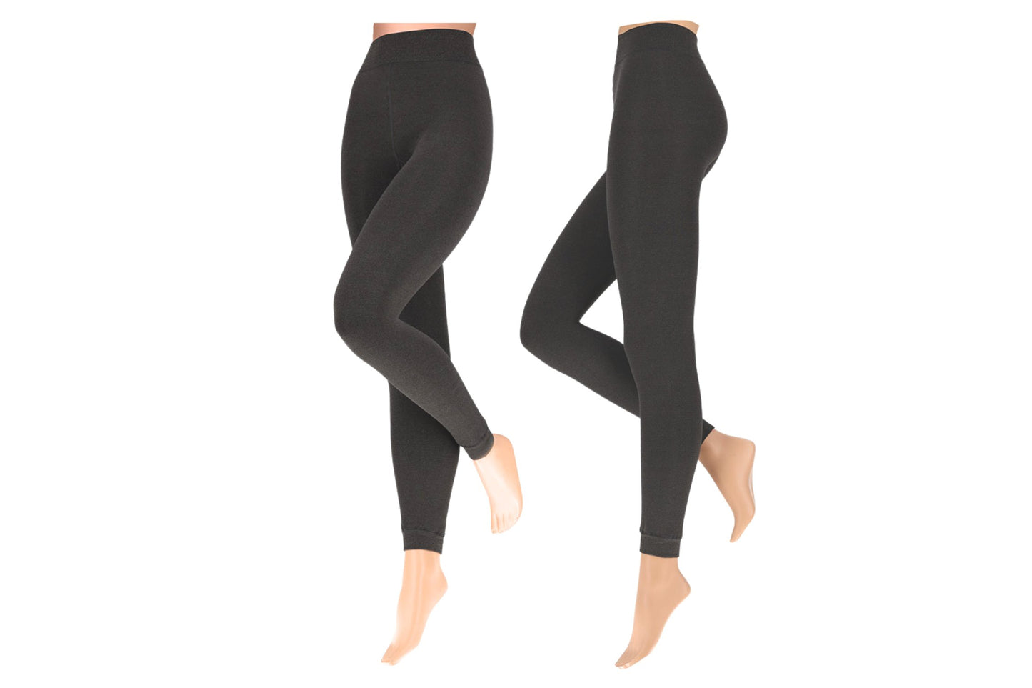 Dames Fleece Lounge Legging Donkergrijs XXL
