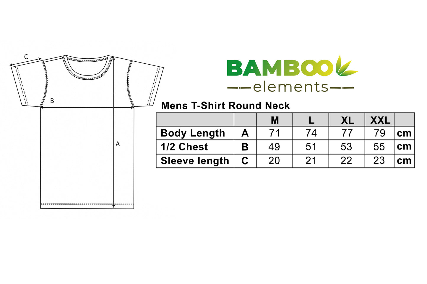 Bamboe T-Shirts Ronde Nek Heren 3-Pack Zwart XXL
