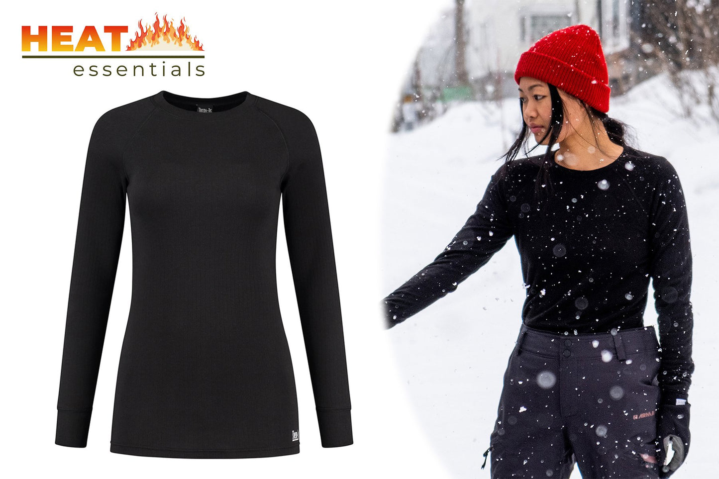 Thermo Shirt Dames Zwart M
