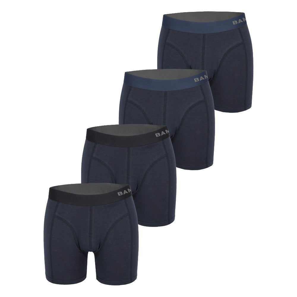 Bamboe Boxershorts Heren 4-Pack Navy L