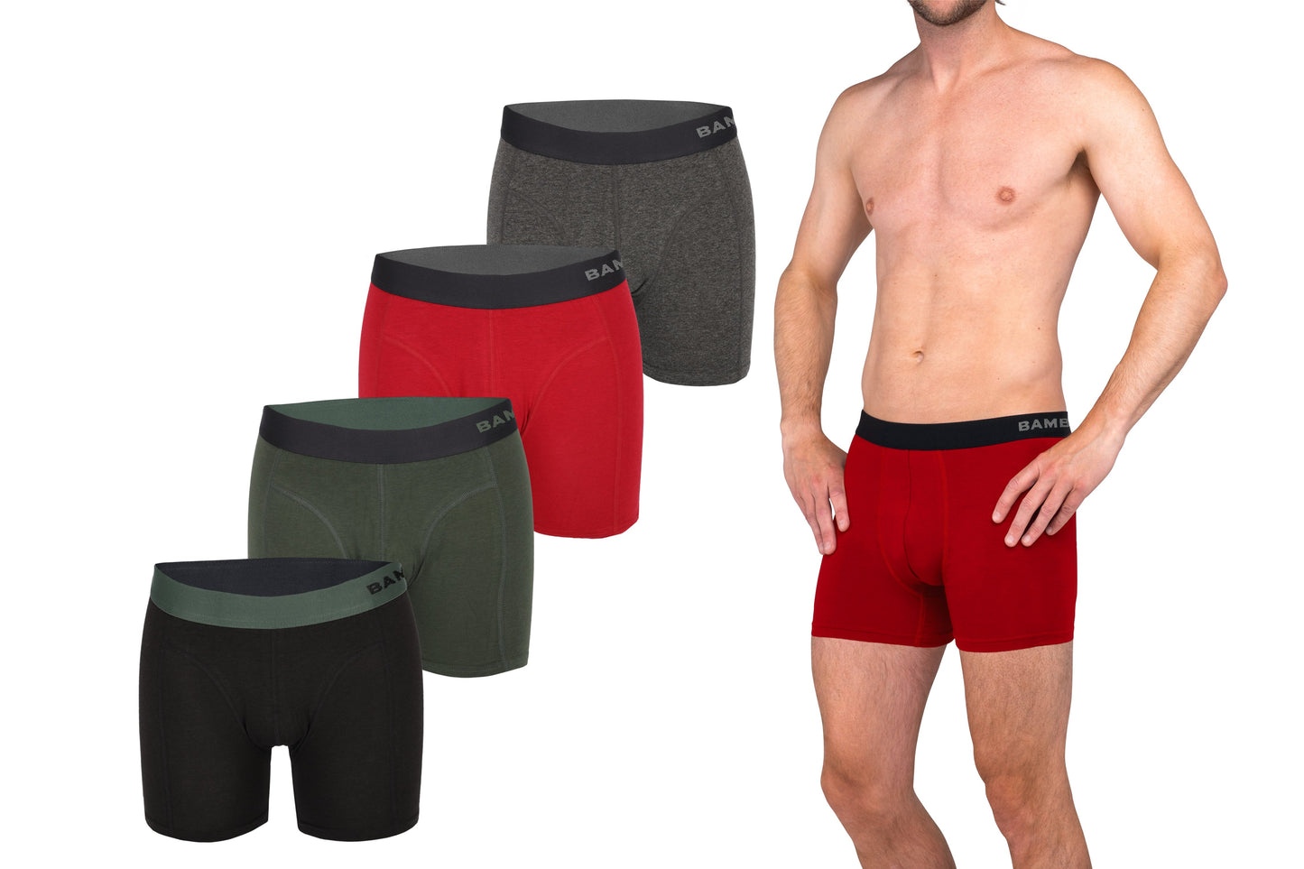 Bamboe Boxershorts Heren 4-Pack Assorted XL