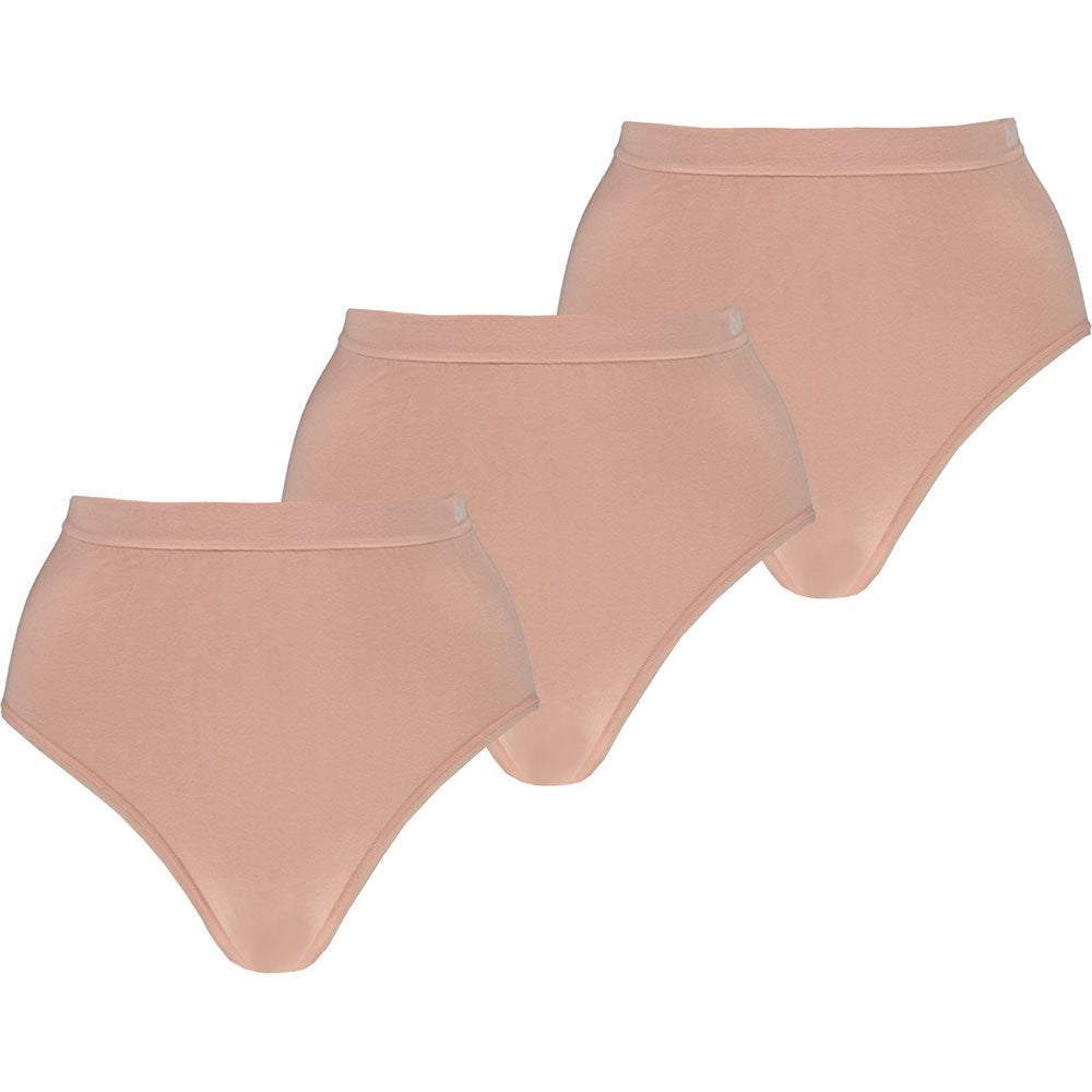 MP - Bamboo - Naadloos Dames Ondergoed - Bamboe - 3 Stuks - High Waist Slips - Nude S