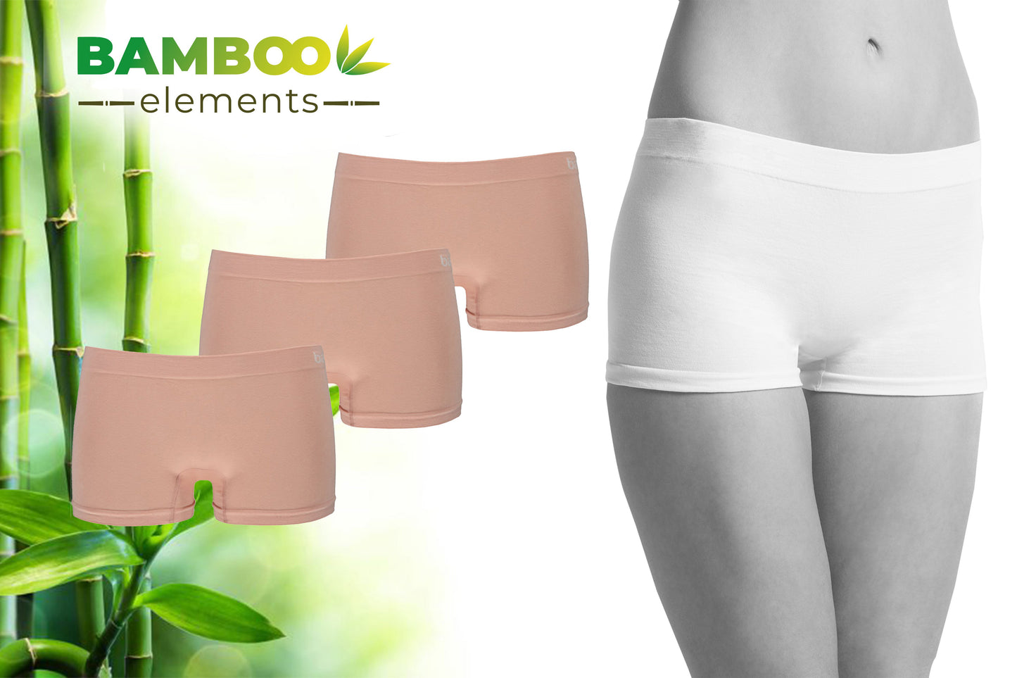 MP - Bamboo Elements - Naadloos Dames Ondergoed - Hipsters - 3 Stuks - Nude S