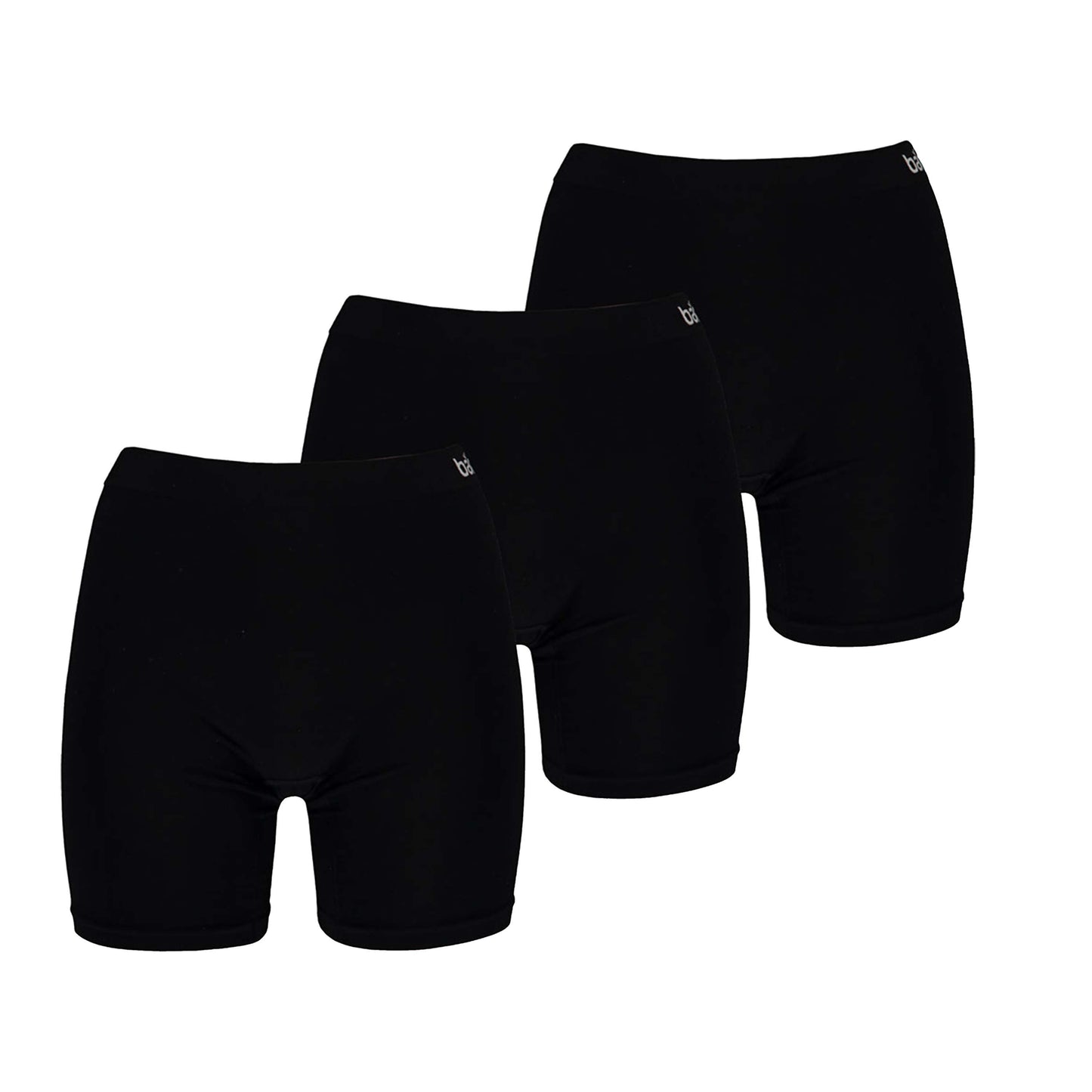 MP - Bamboo - Naadloos Ondergoed Dames - Bamboe - 3 Stuks - Shorts - Zwart - XL