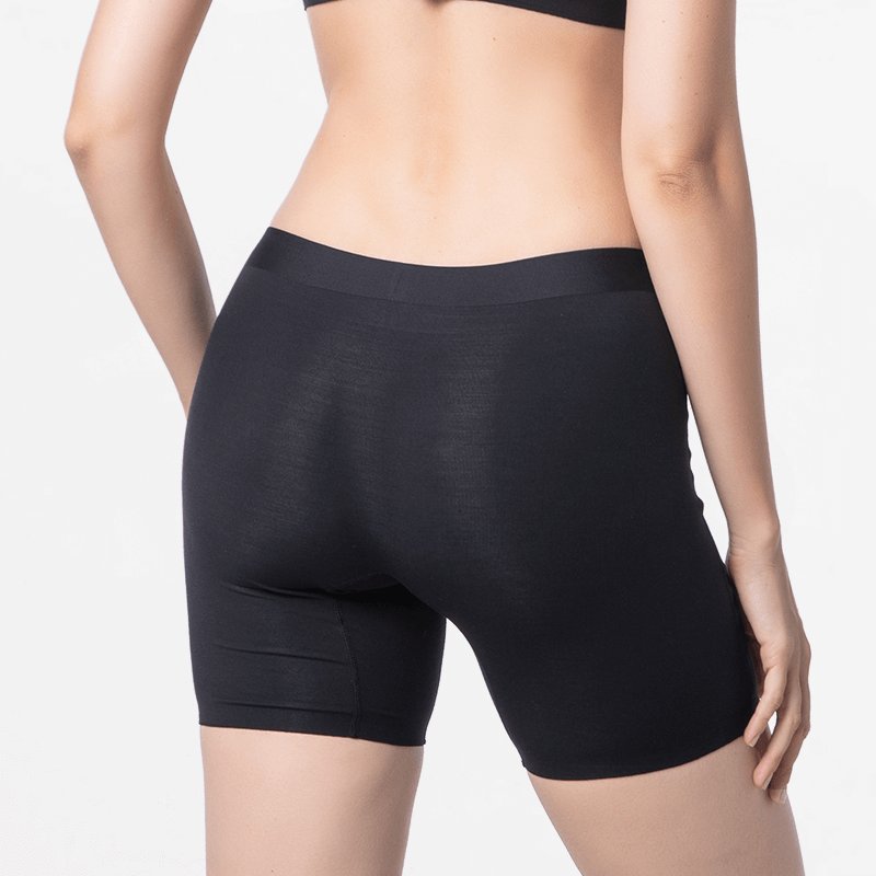 MP - Bamboo - Naadloos Ondergoed Dames - Bamboe - 3 Stuks - Shorts - Zwart - XL