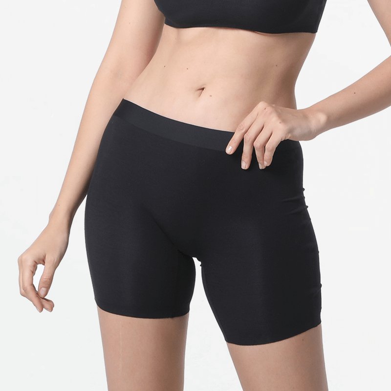 MP - Bamboo - Naadloos Ondergoed Dames - Bamboe - 3 Stuks - Shorts - Zwart - XL