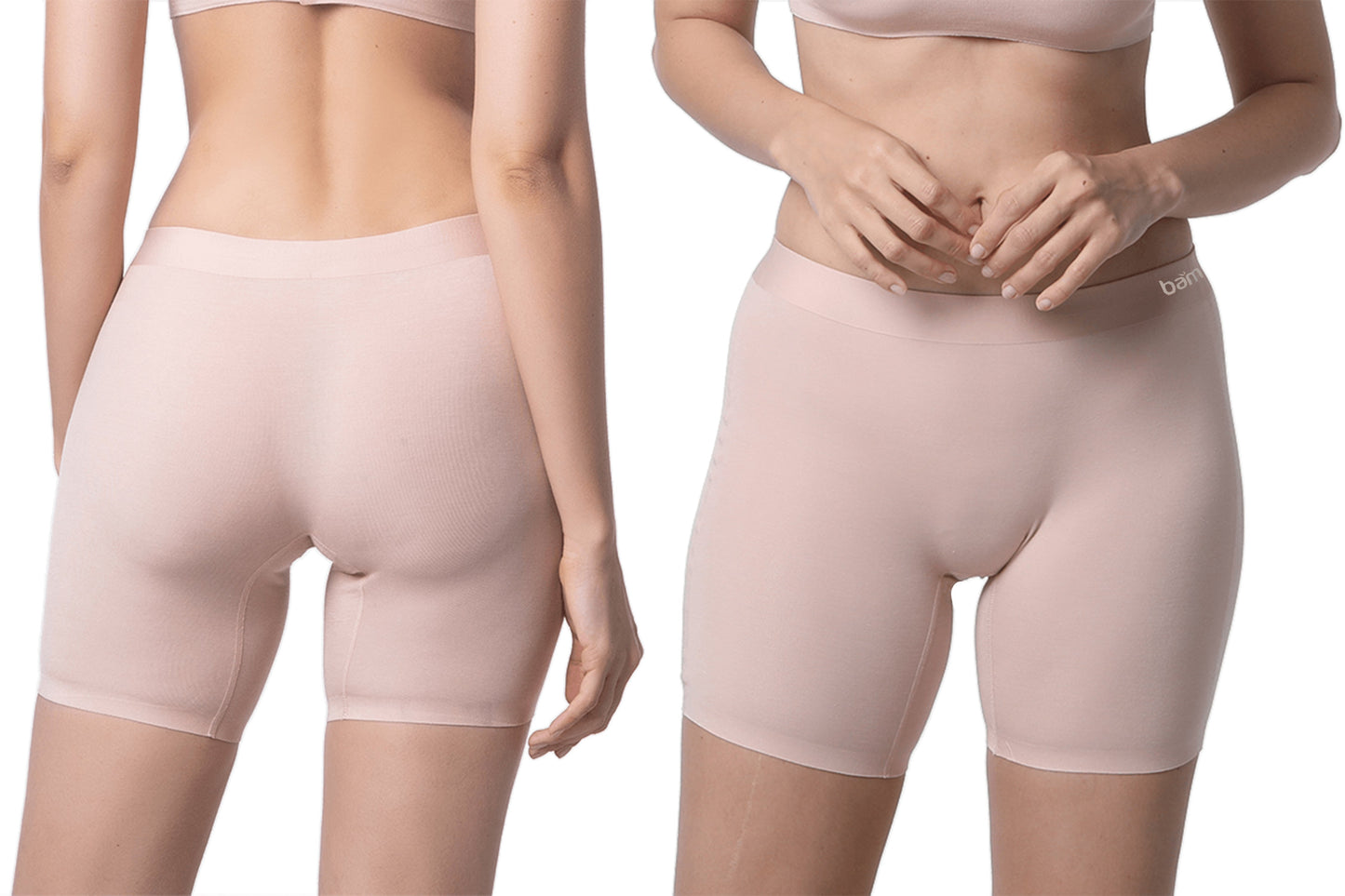 MP - Bamboo - Naadloos Ondergoed Dames - Bamboe - 3 Stuks - Shorts - Nude - S