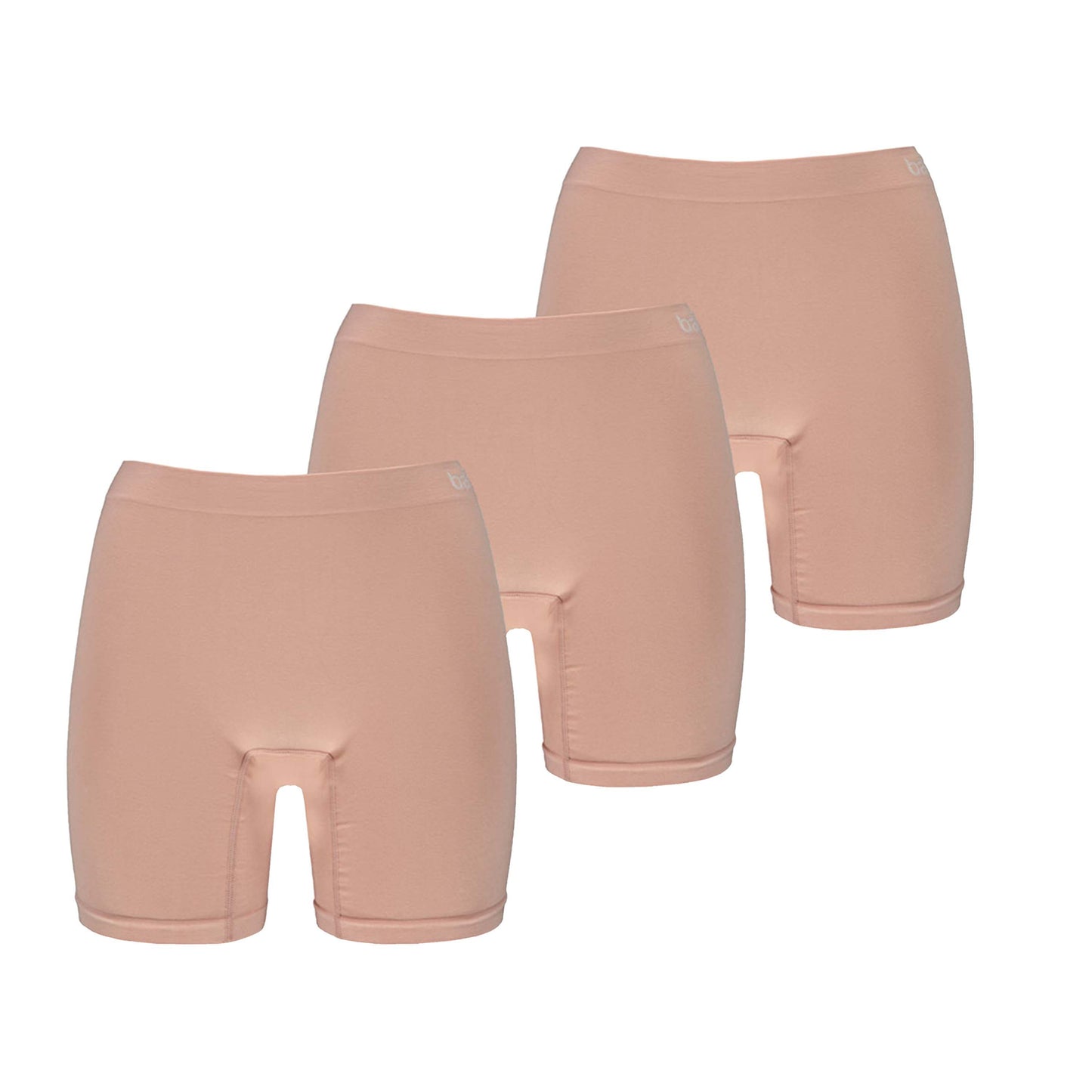 MP - Bamboo - Naadloos Ondergoed Dames - Bamboe - 3 Stuks - Shorts - Nude XL