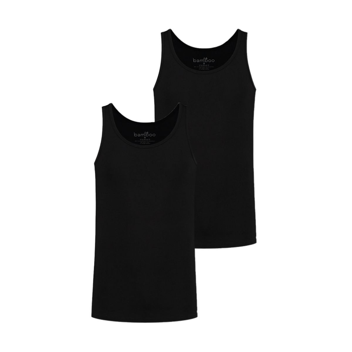 MP - Bamboo - Hemden Heren - Onderhemd Heren - 2-pack - Zwart - XL