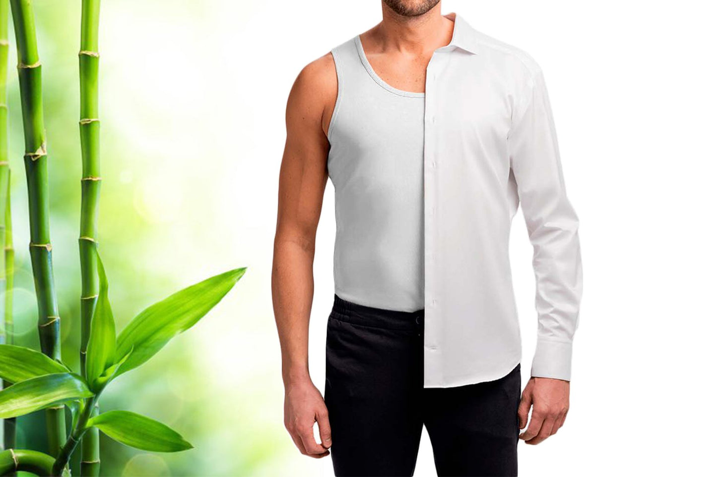 MP - Bamboo - Hemden Heren - Onderhemd Heren - 2-pack - Zwart - XL
