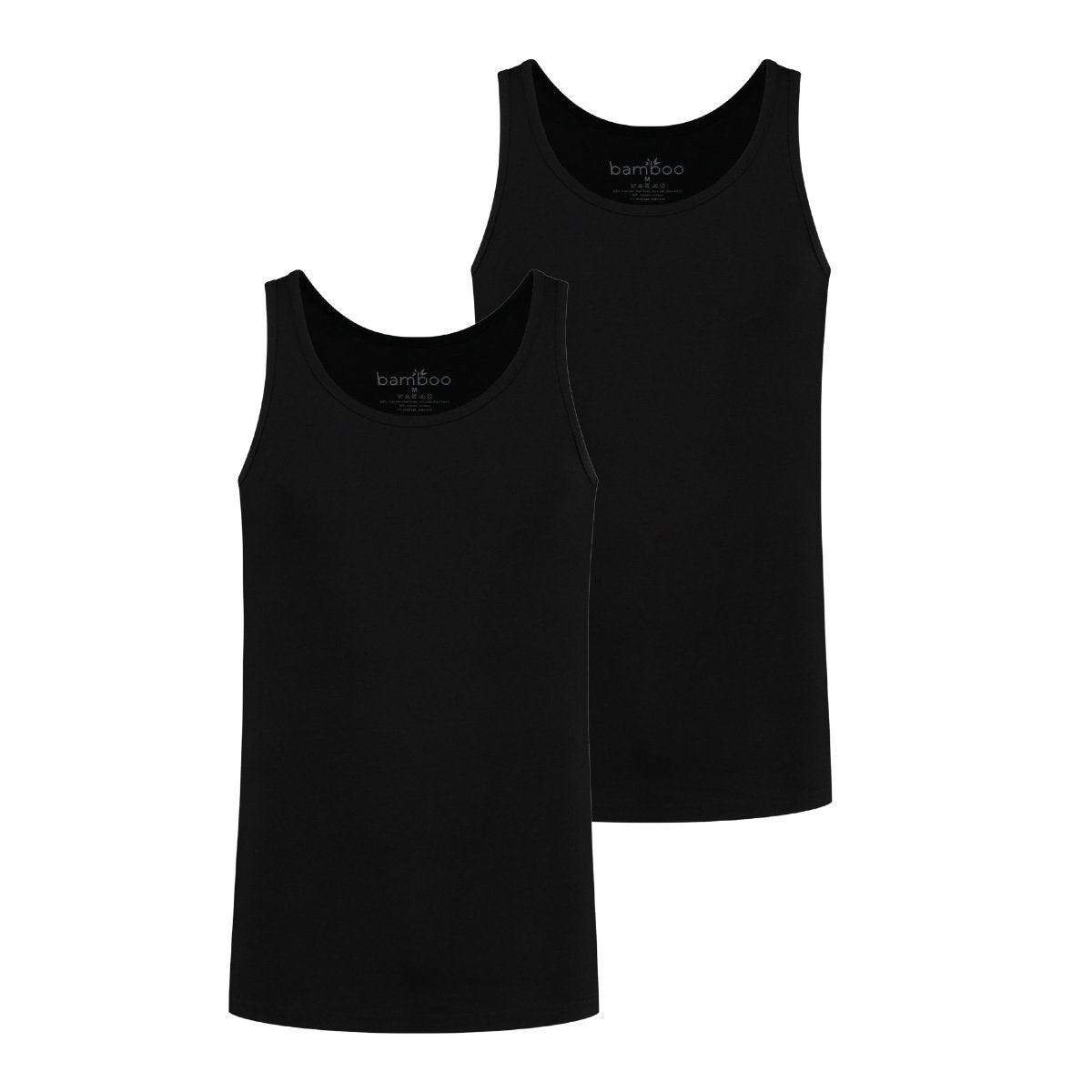 MP - Bamboo - Hemden Heren - Onderhemd Heren - 2-pack - Zwart - XL