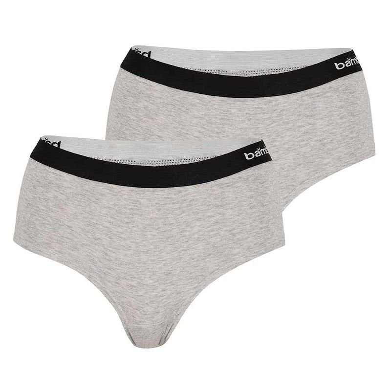 MP - Bamboo - Ondergoed Dames - Hipster - Bamboe - 2 Stuks - Grijs XL