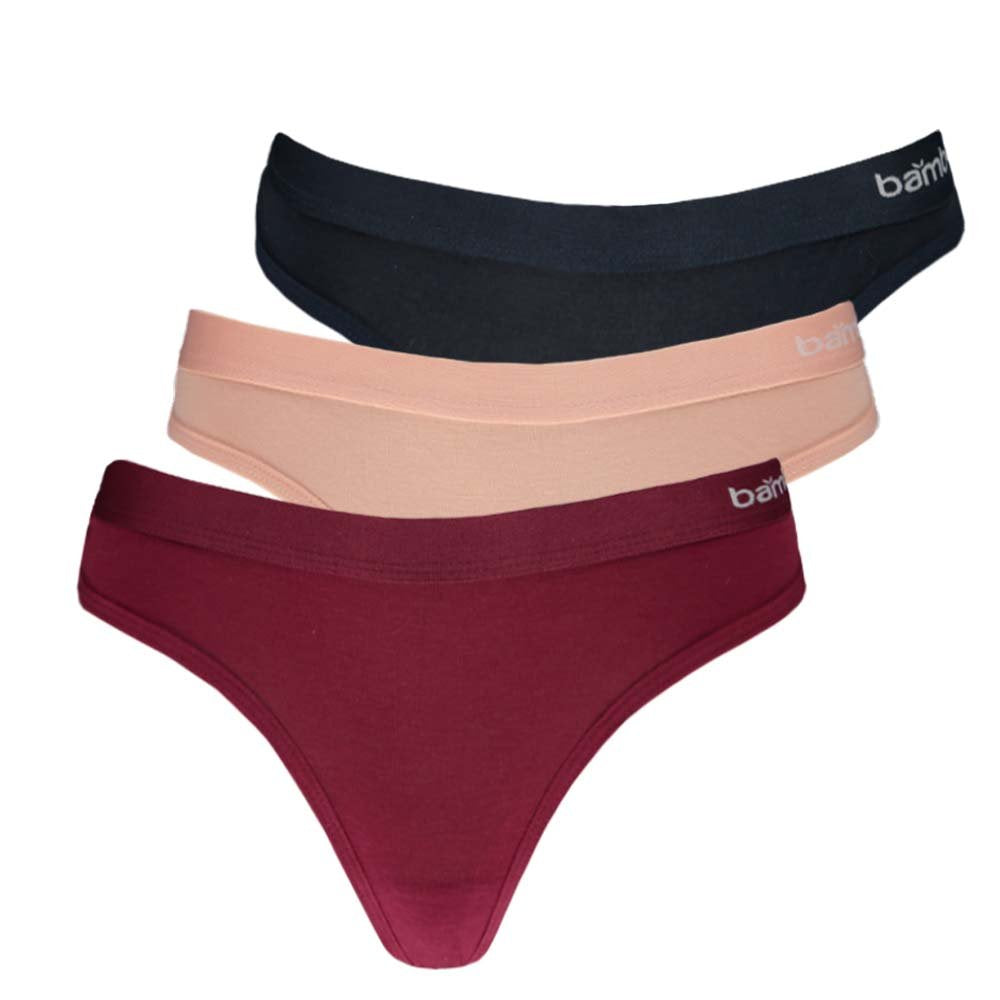MP - Bamboo - Ondergoed Dames - String - Bamboe - 3 Stuks - Multi - M