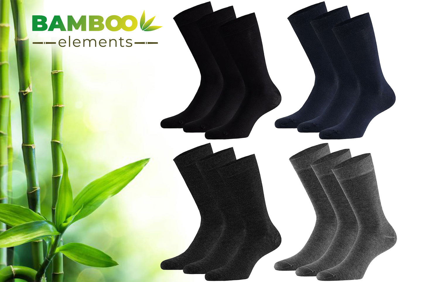 Bamboe Sokken Hoog 12-Pack Assorted 35-38