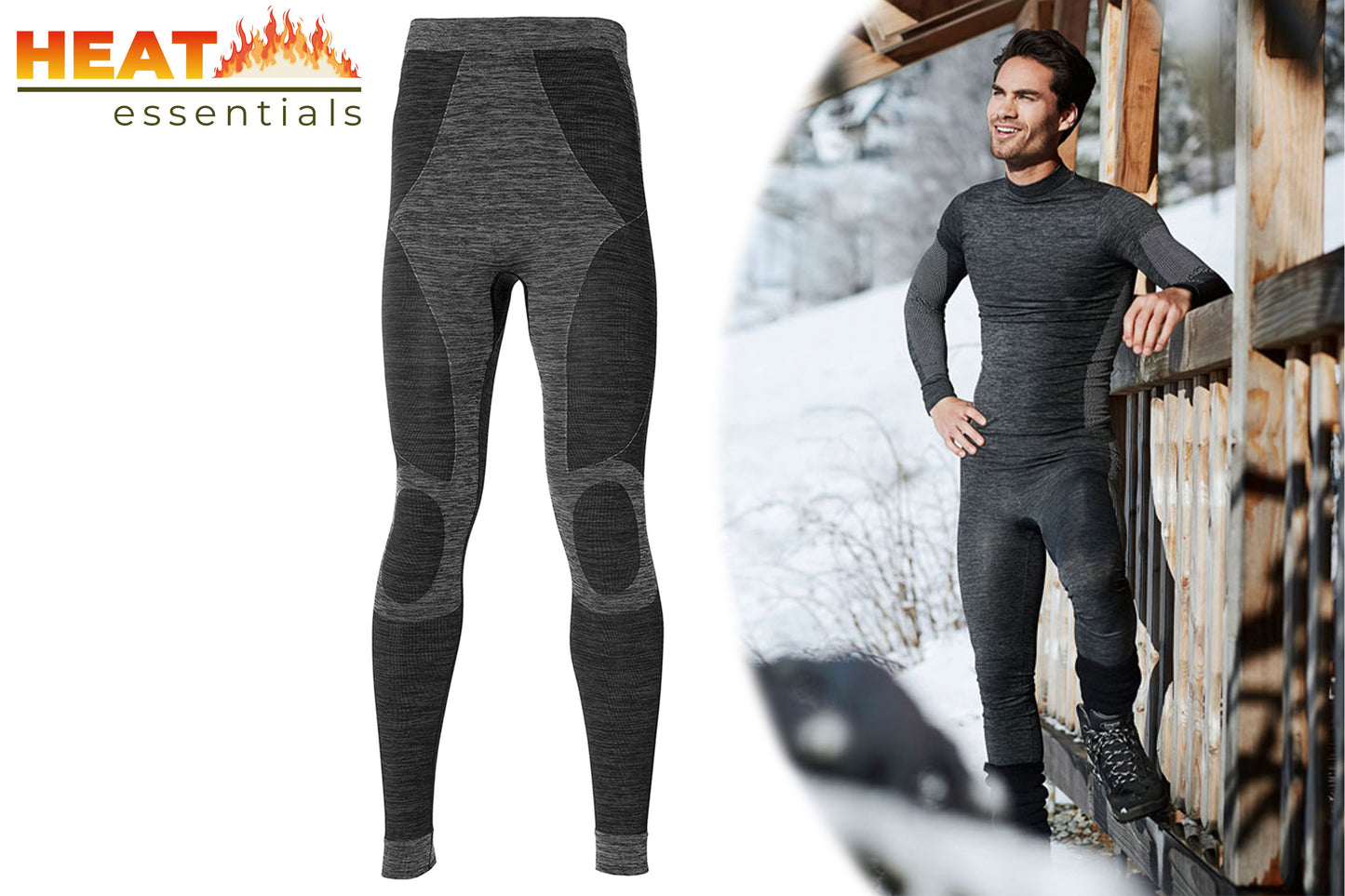 MP - Heat Essentials - Premium Thermobroek Heren - Zwart - XL