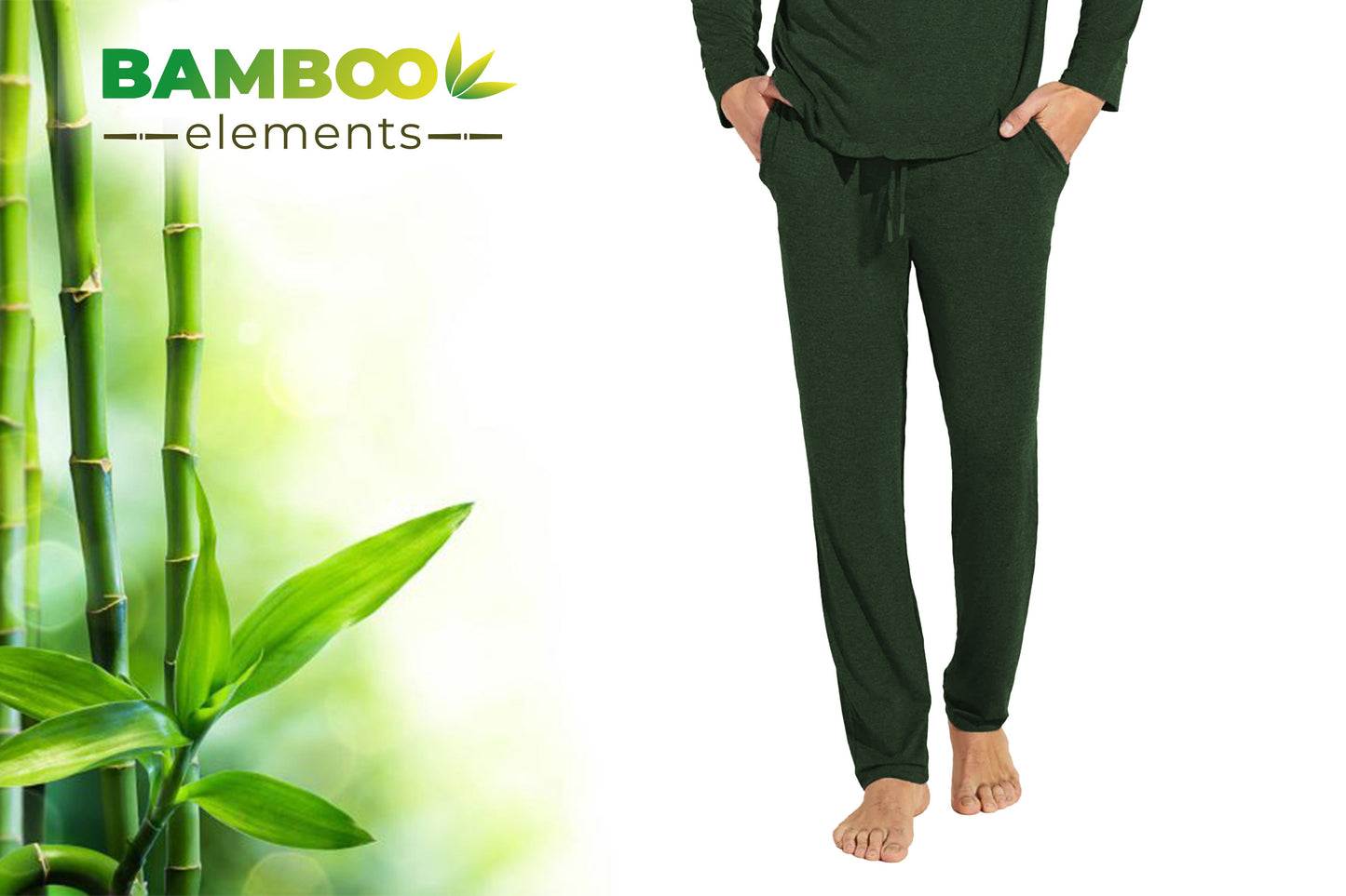 Bamboo Pyjamabroek Lang Groen M