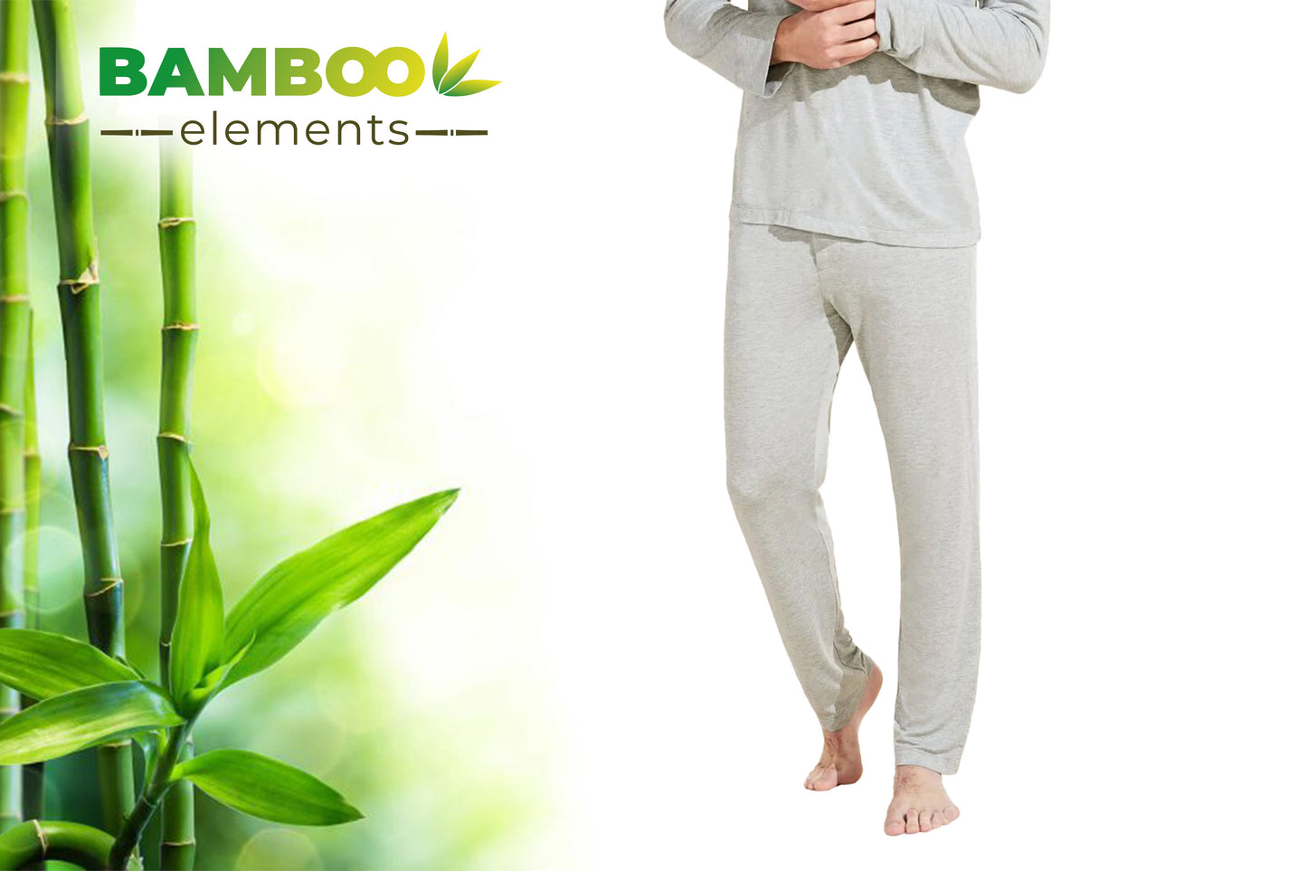 Bamboo Pyjamabroek Lang Grijs XXL