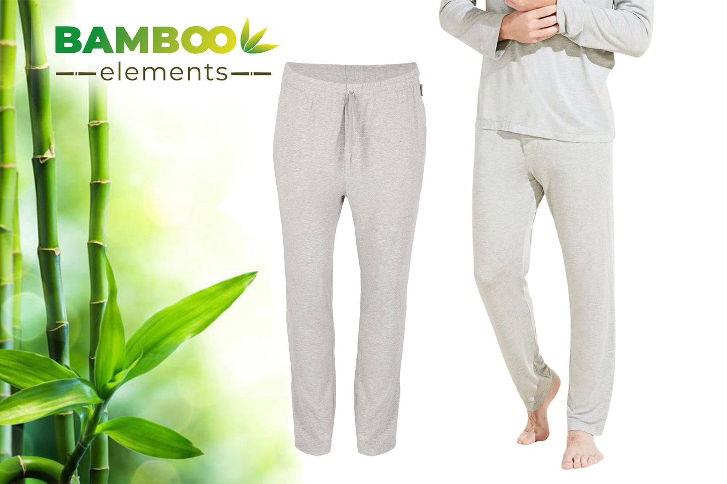 Bamboo Pyjamabroek Lang Grijs XXL