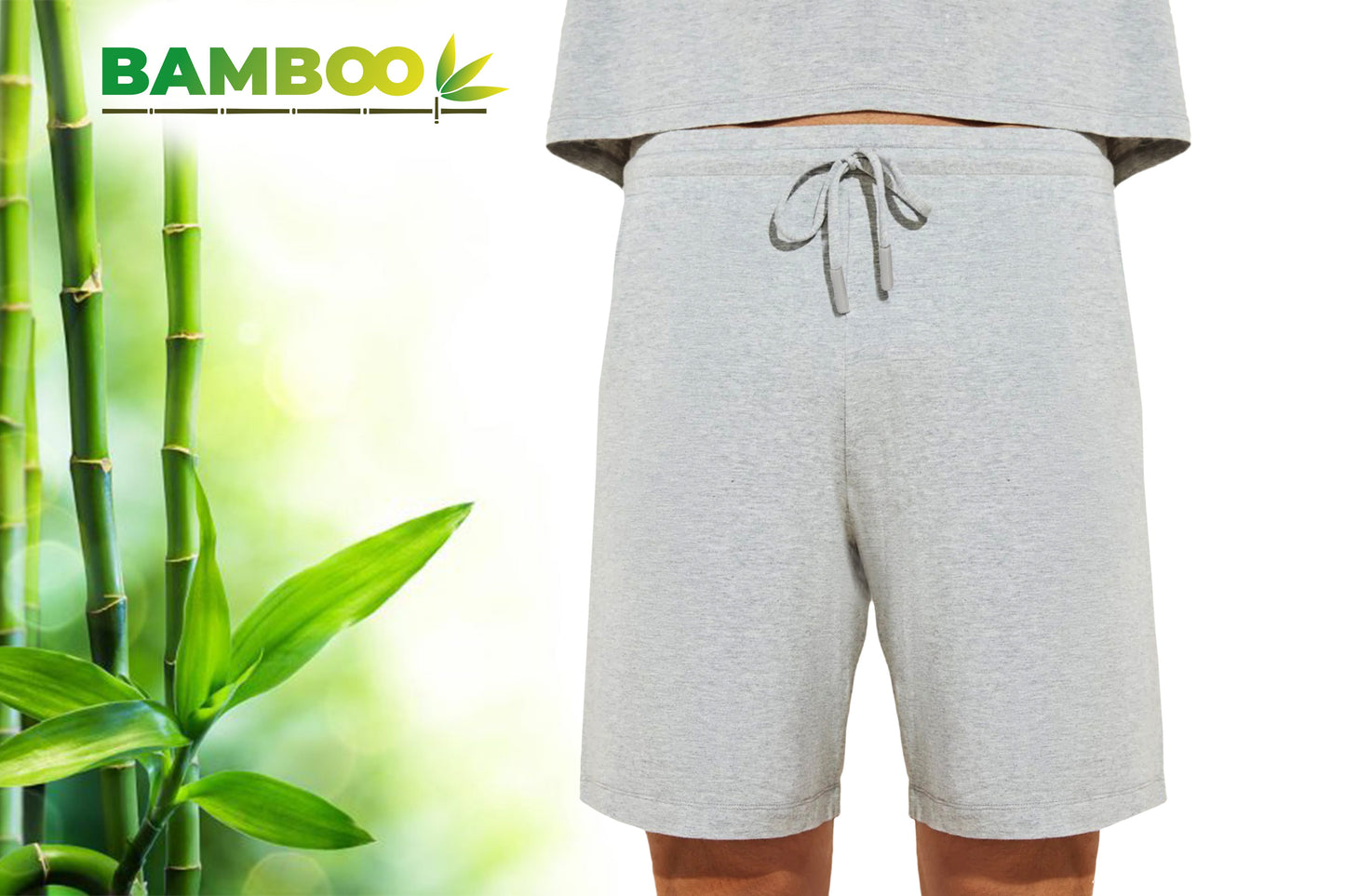 Bamboo Pyjamabroek Kort Grijs M
