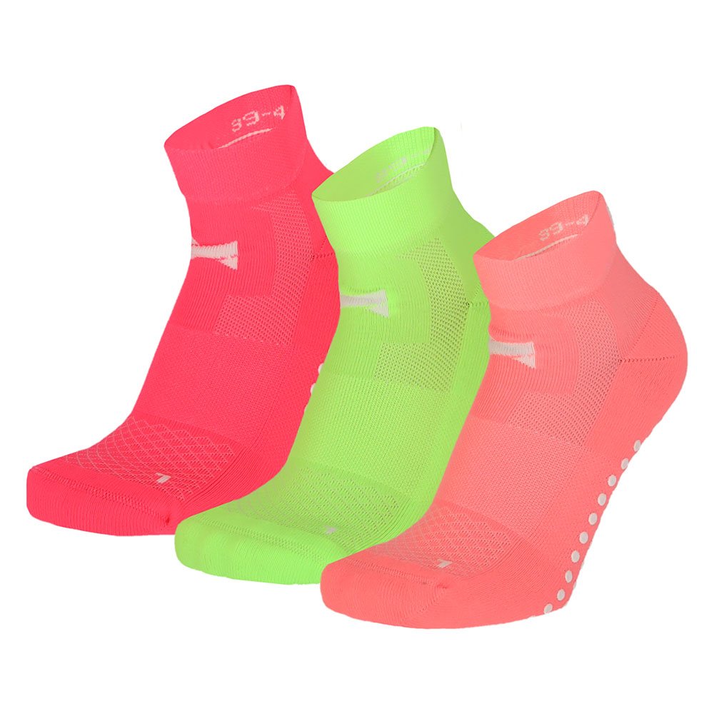 MP - Comfort Essentials -  Yoga Sokken Antislip Dames - 3 Paar - Neon Kleuren - Maat 35-38