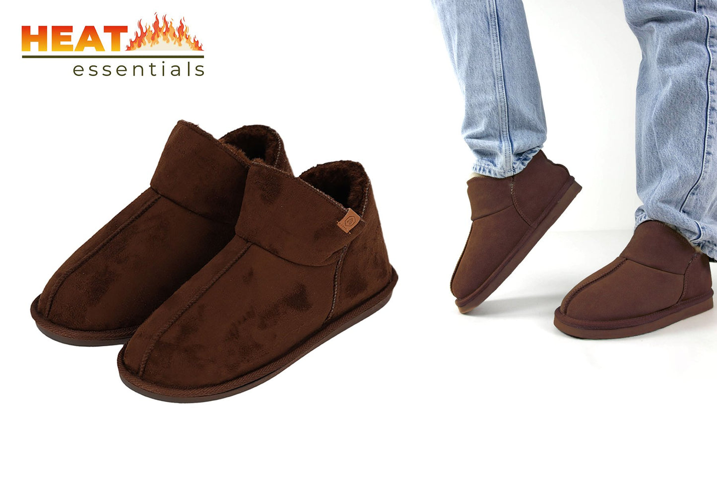 MP - Heat Essentials - Pantoffels Heren - Bruin - 41/42 - Heren Pantoffels - Sloffen Heren