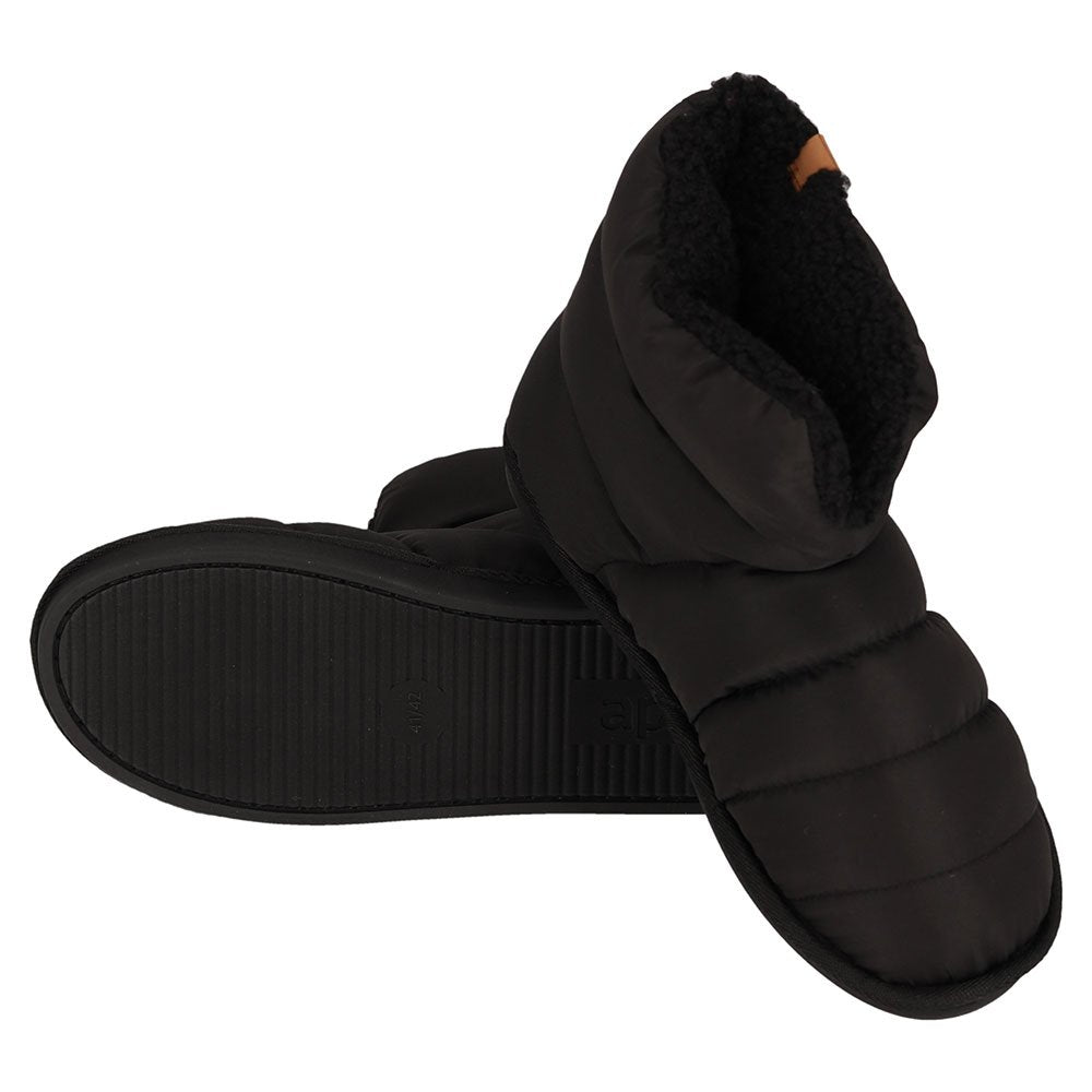 MP - Sloffen Heren 41 42 - Zwart - Gewatteerd - Pantoffels Heren Maat 41 42