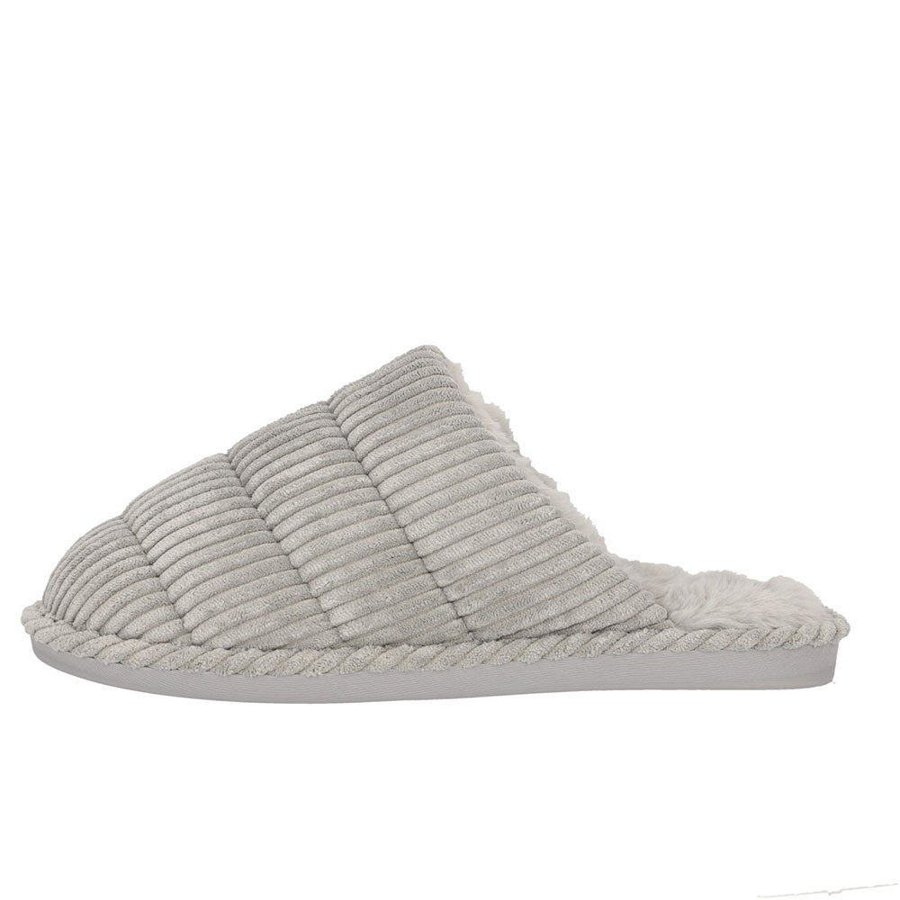 MP - Pantoffels Dames 37 38 - Grijs - Corduroy - Sloffen Dames Maat 37 38