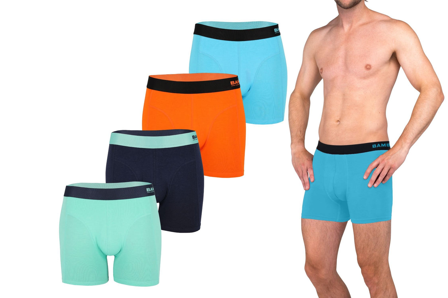 Bamboe Boxershorts Heren 4-Pack Bright XL