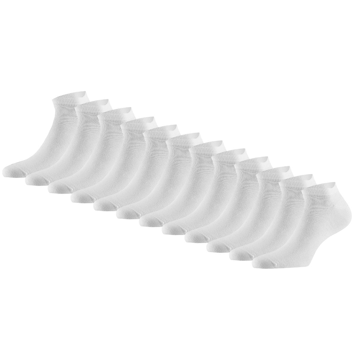 Bamboo Sneakersokken 12-Pack  Wit 43-46